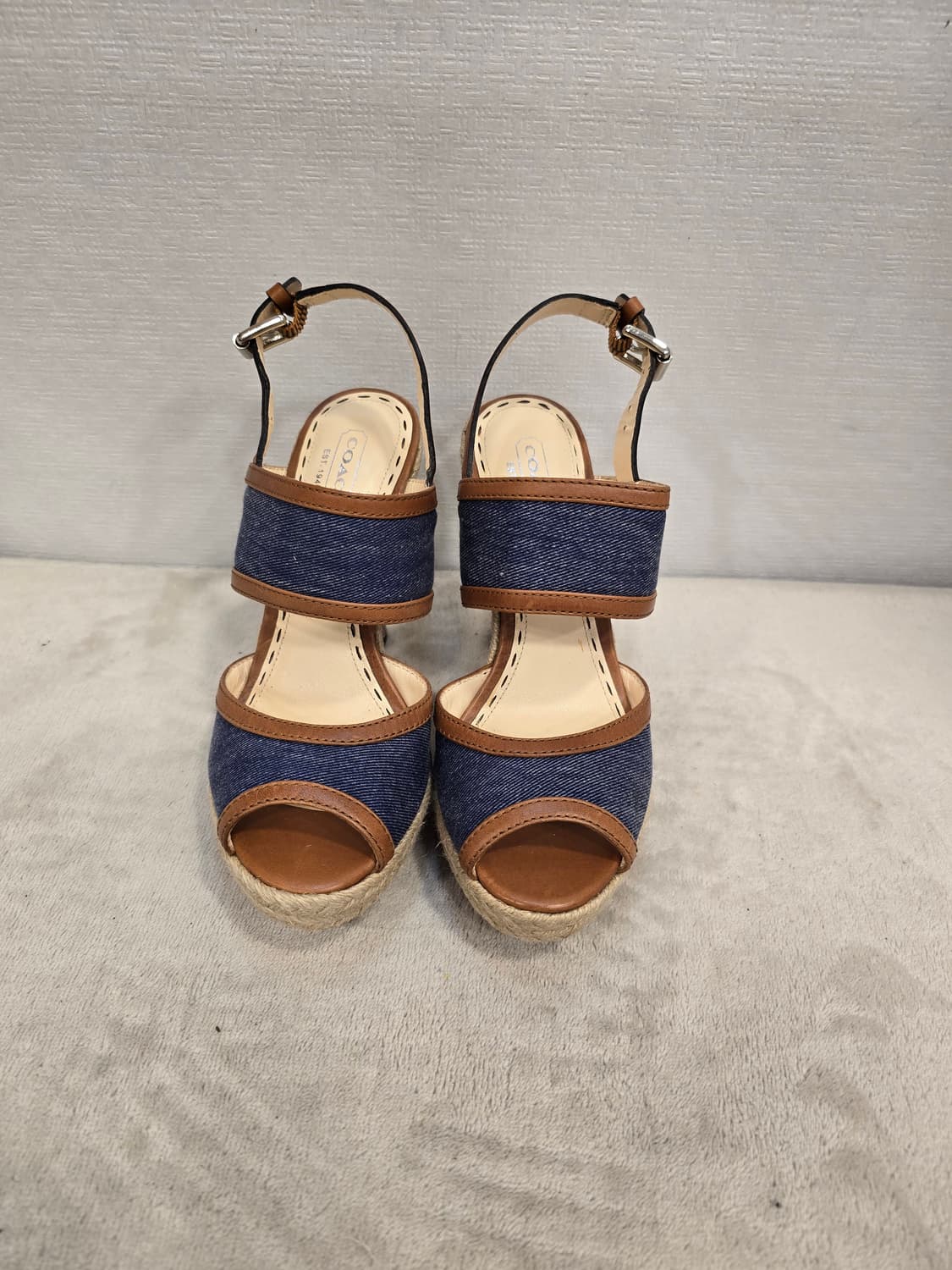 거의새거) 코치 데님 힐 샌들 225 상품이미지1