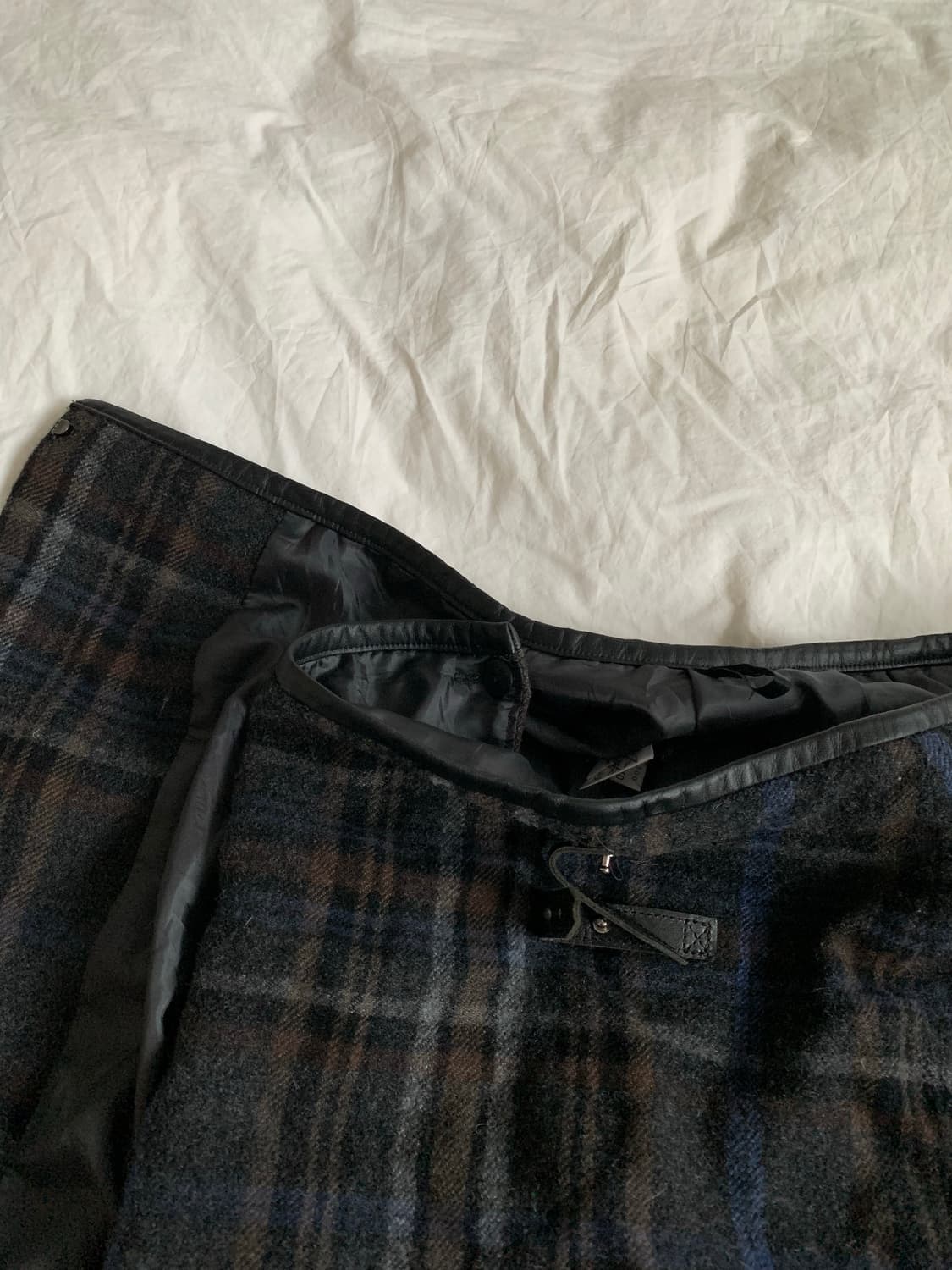 블루 체크 랩스커트 상품이미지5