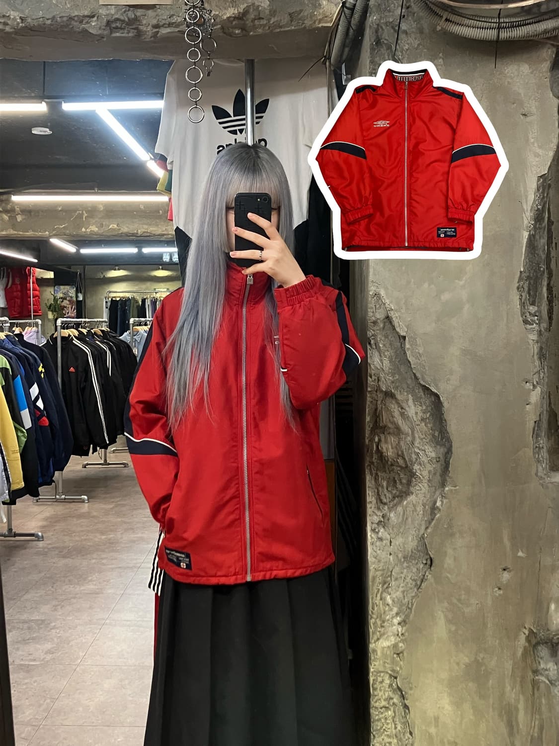 엄브로 점퍼 레드 90  #csz2522 상품이미지1