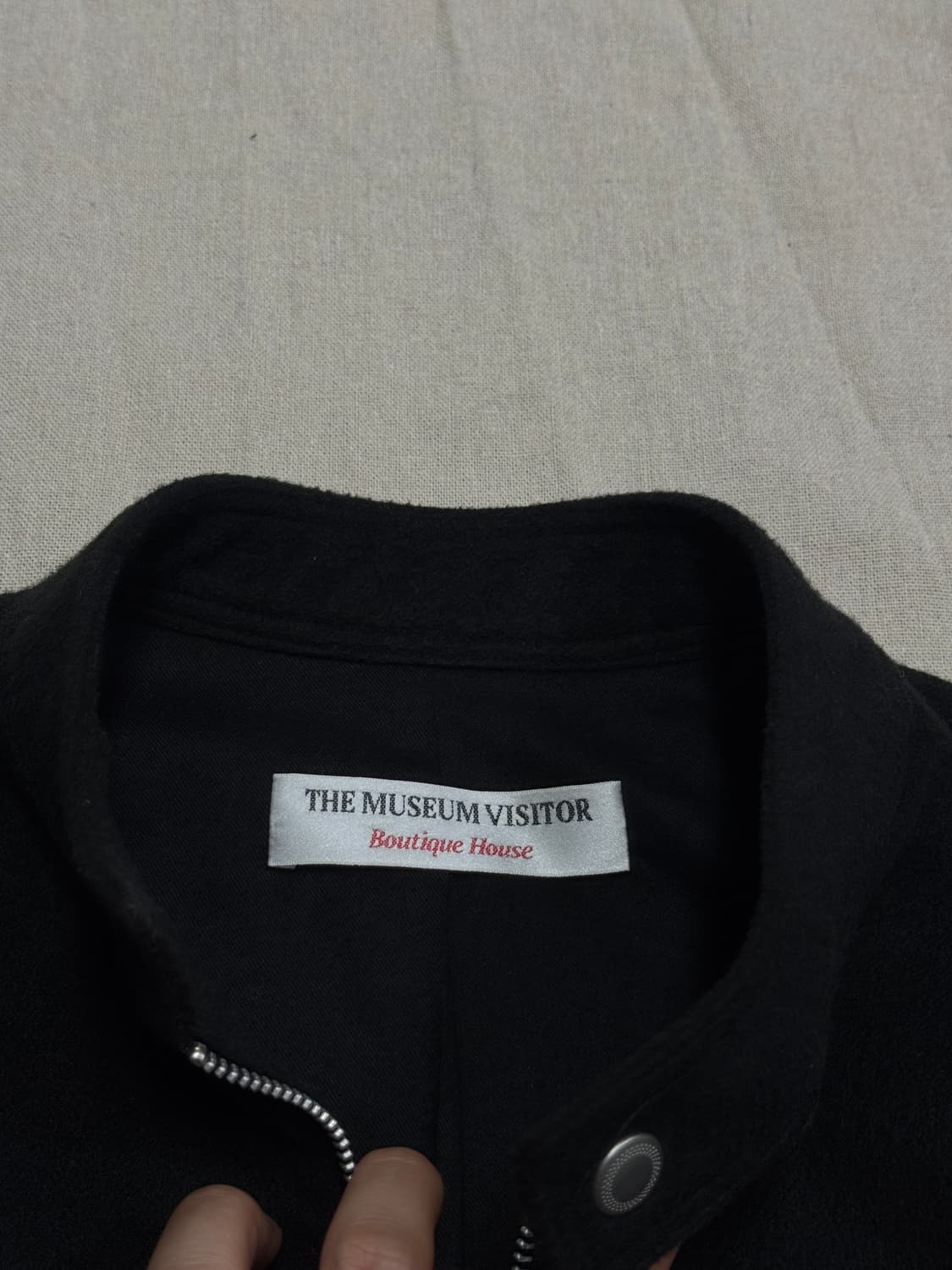 더뮤지엄비지터 백패치 바이커 울 자켓 L 상품이미지6