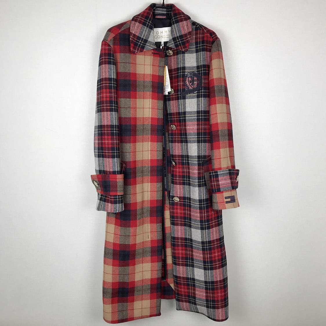 타미힐피거 아이콘 울 블렌드 체크코트 새상품 여성34 상품이미지2