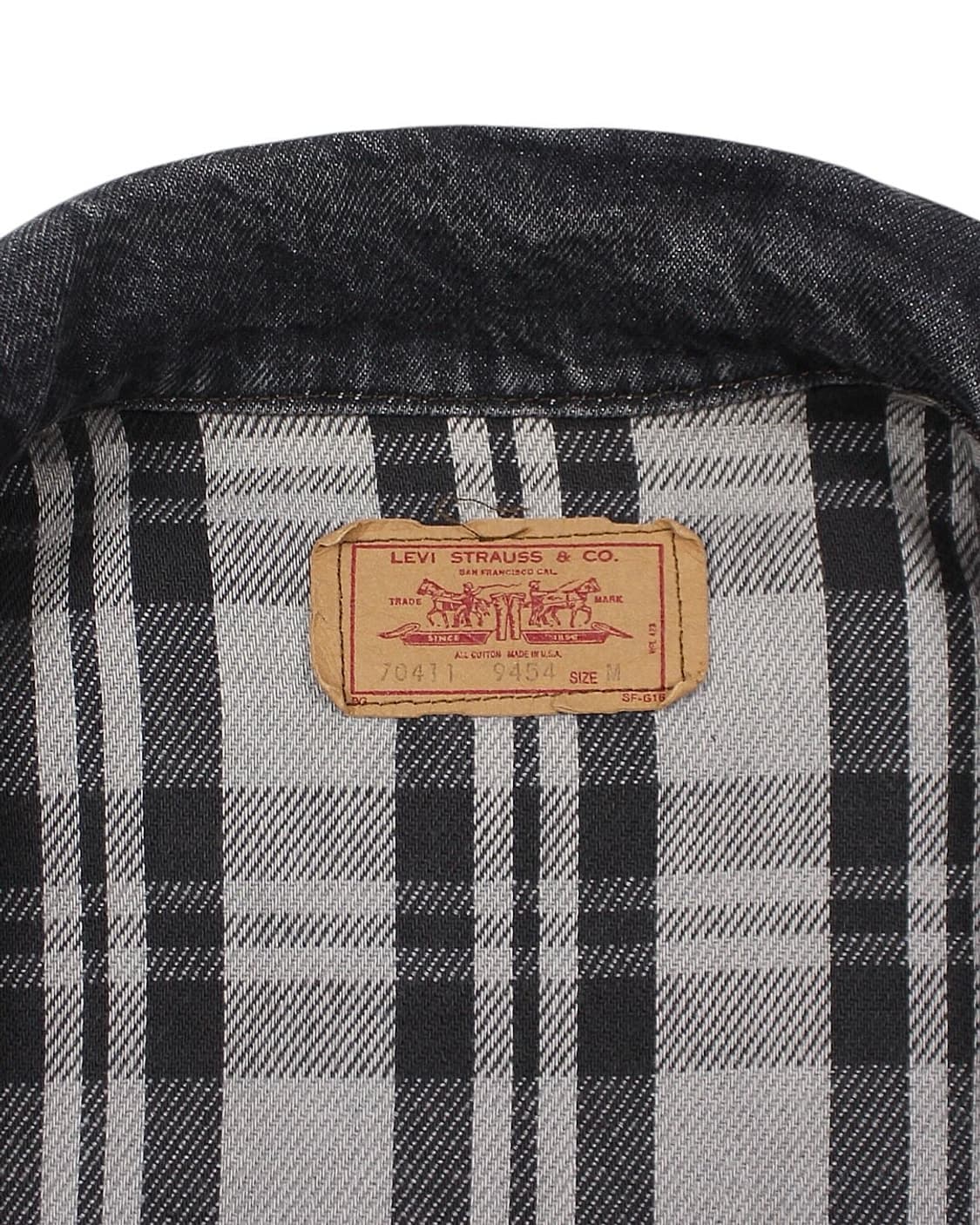 1986 USA 리바이스 70411-9454 블랙 데님 자켓 빈티지 미제 상품이미지6