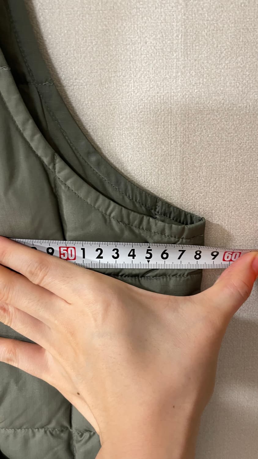 새상품) 디스이즈네버댓 구스다운 패딩조끼 XL 카키 정가 15.9만 상품이미지6