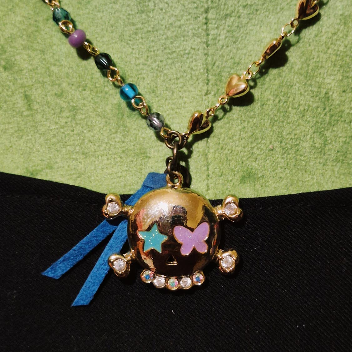 06s 에디션 안나수이 빅 스컬 하트 레이어드 목걸이 상품이미지7