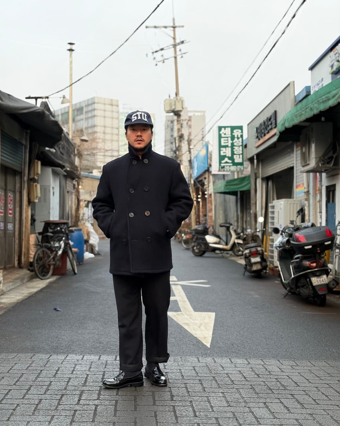 뉴요커 멜튼 울 피코트 L 상품이미지7