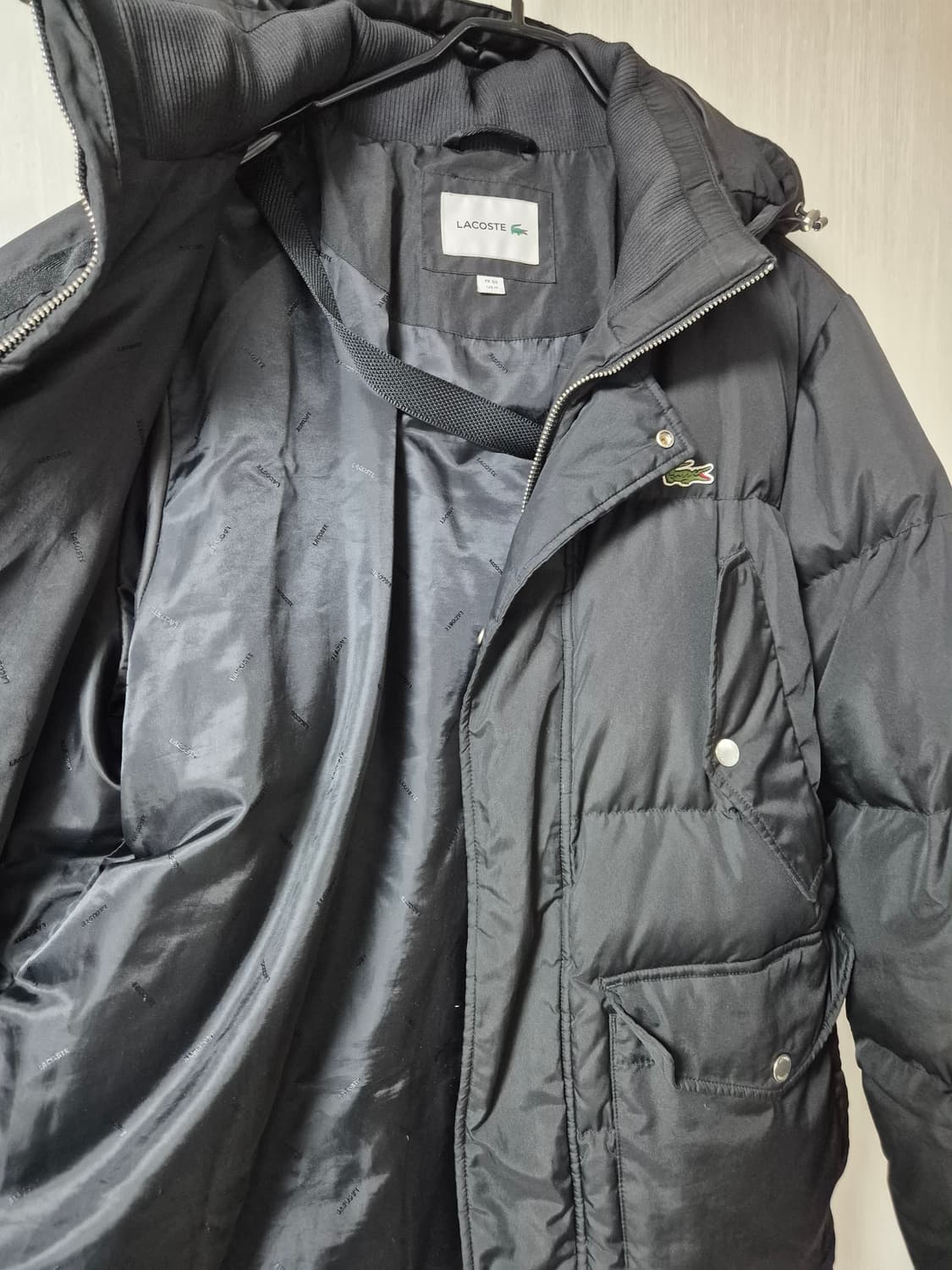 라코스테 블랙 후드  다운점퍼 다운 패딩 50 남성 상품이미지5