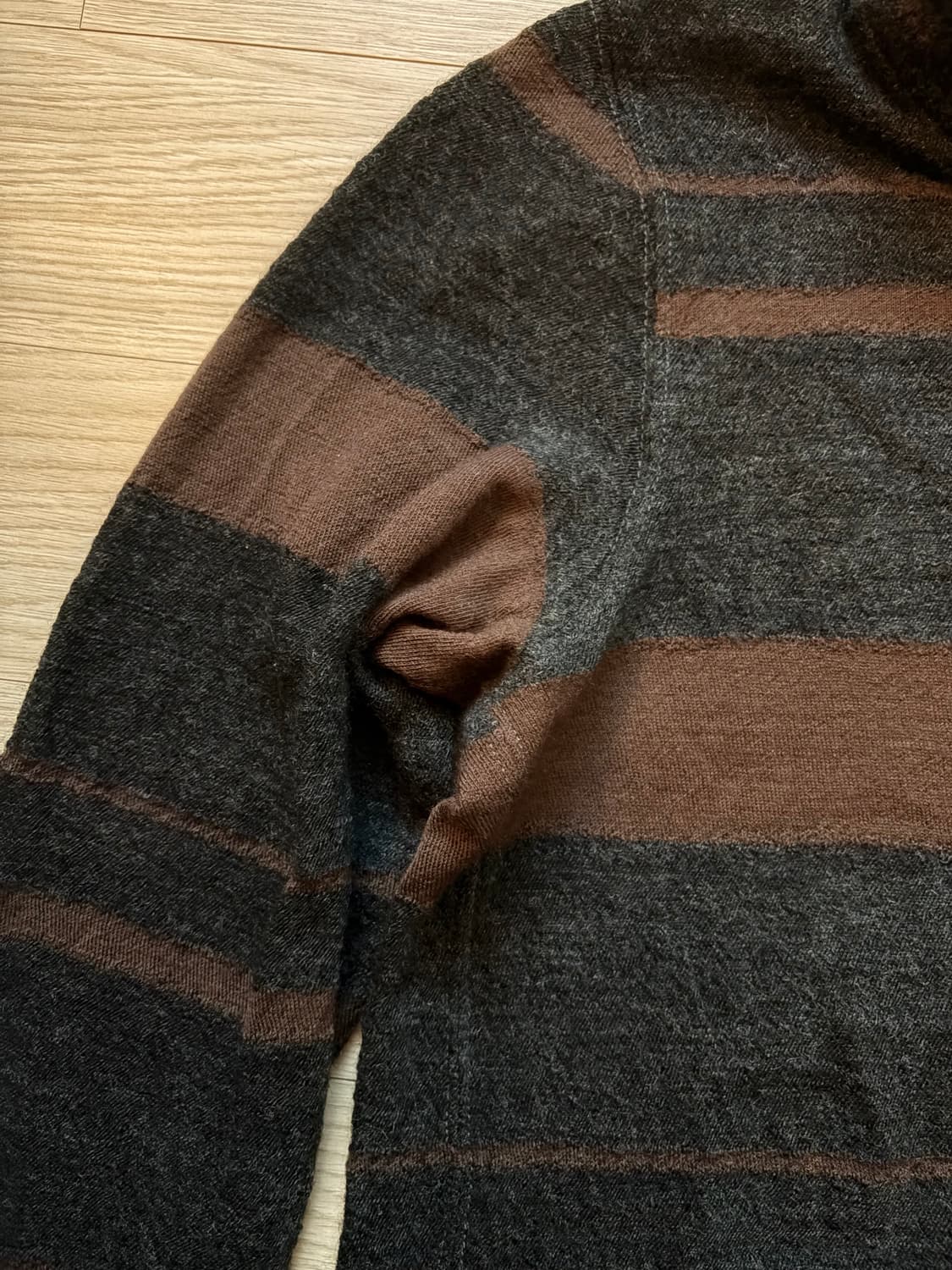 준야와타나베 스트라이프 니트 후드 상품이미지2