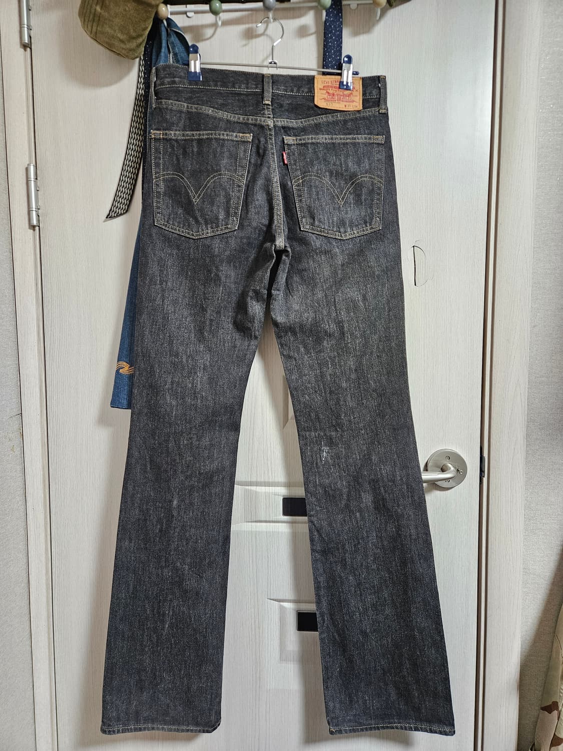 Jp 00s levis 517 31x34 리바이스 부츠컷 흑청 리지드 상품이미지2