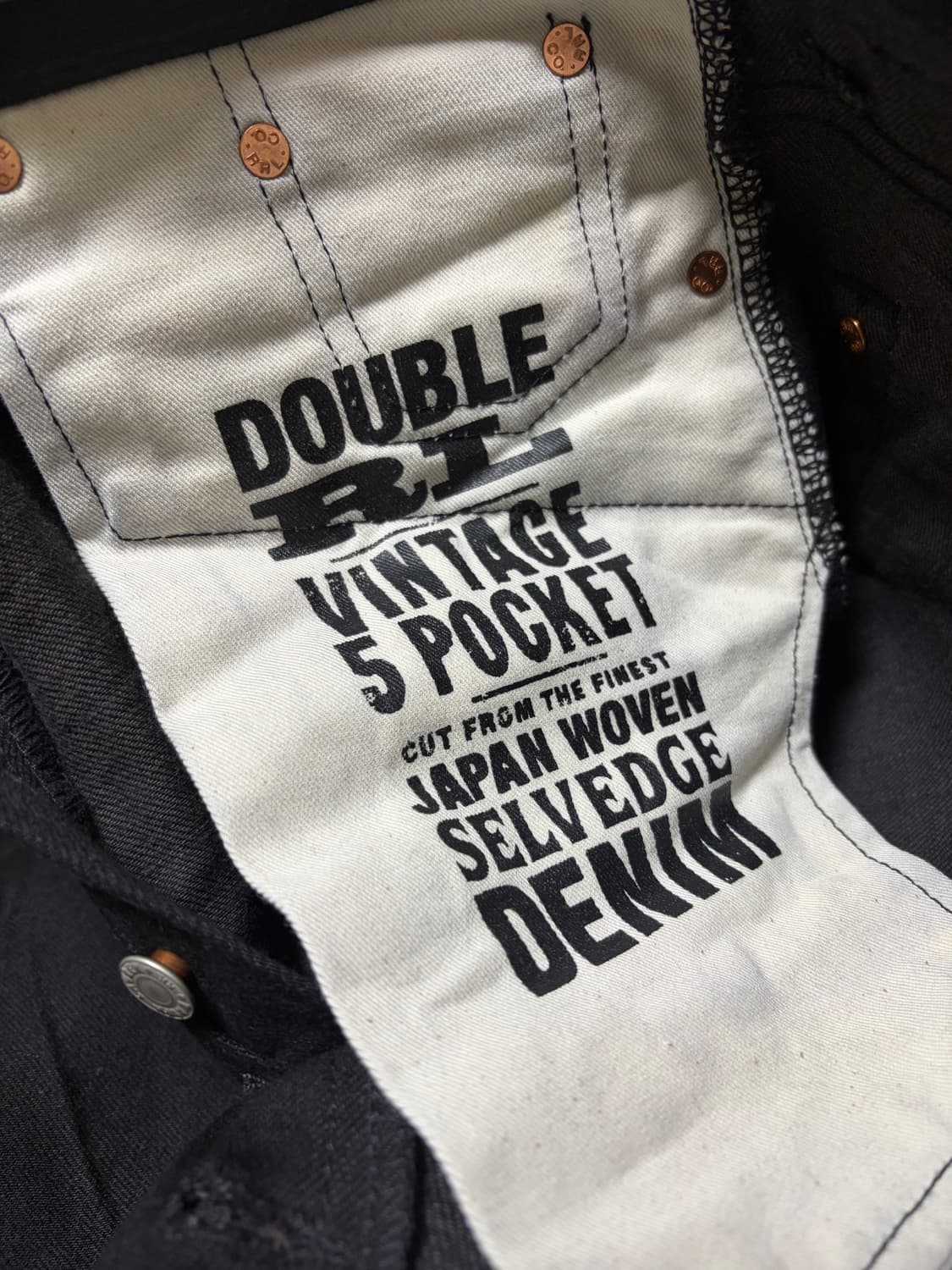 더블알엘(RRL) 빈티지 파이브 포켓 블랙온블랙 상품이미지5