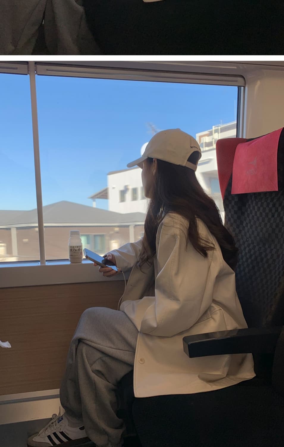 오디너리먼트 마크 하프 비건 레더 자켓 크림 상품이미지7