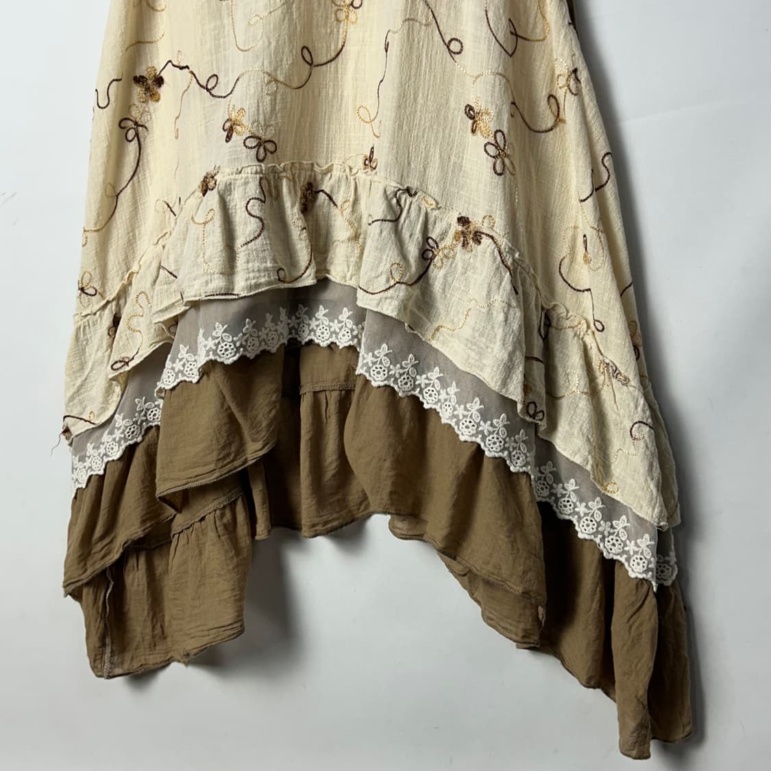 [JPN] 빈티지 히피 모리걸 그라데이션 초코나무 원피스 상품이미지4