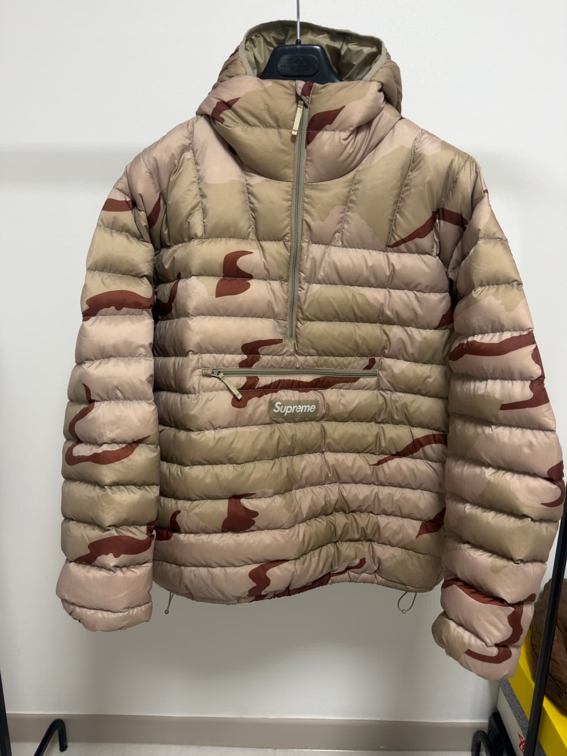 [ XL ] 슈프림 마이크로 다운 하프 집 경량패딩 데저트 카모 상품이미지1