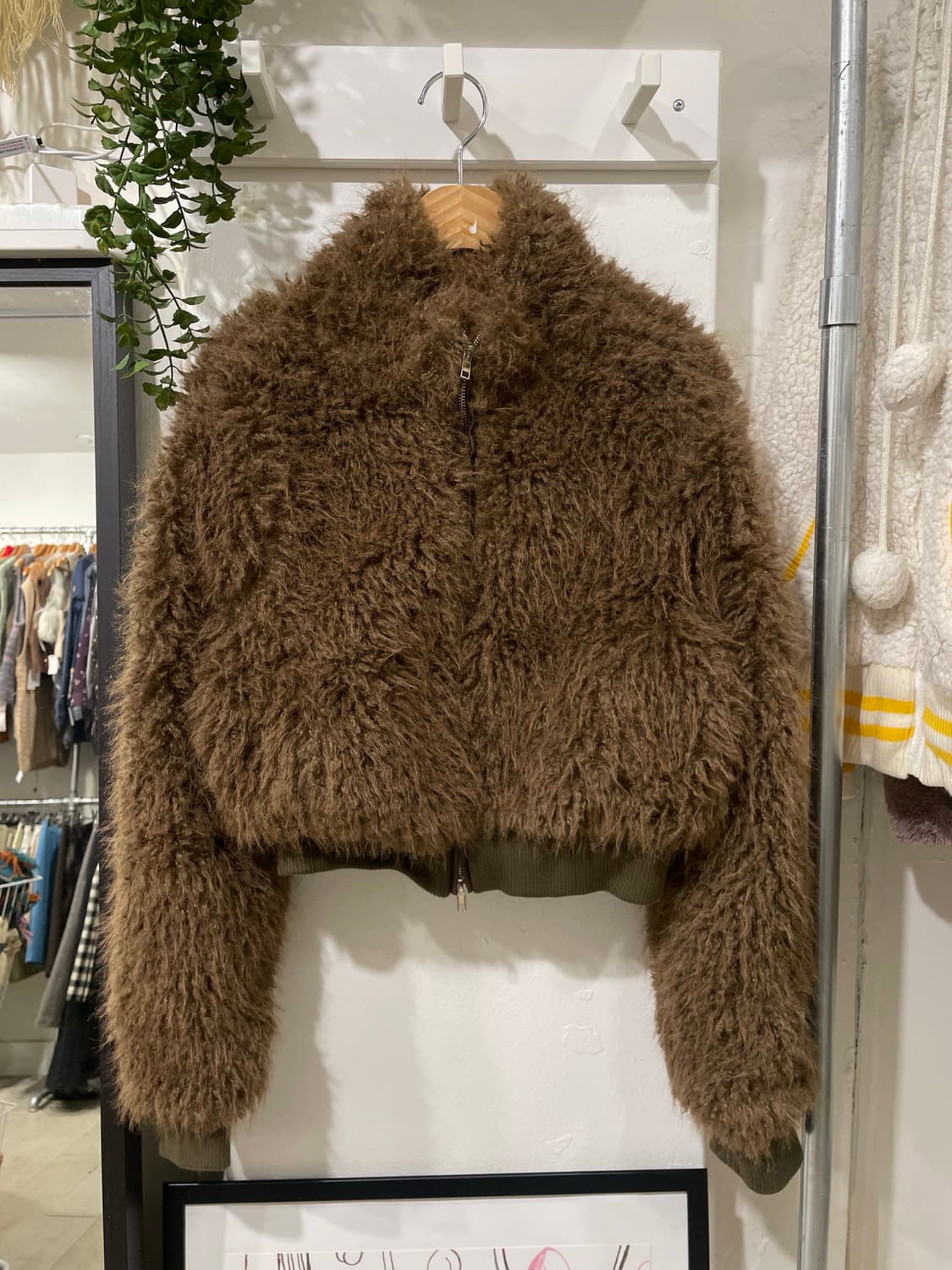 투웨이 지퍼 퍼 크롭 자켓 상품이미지7