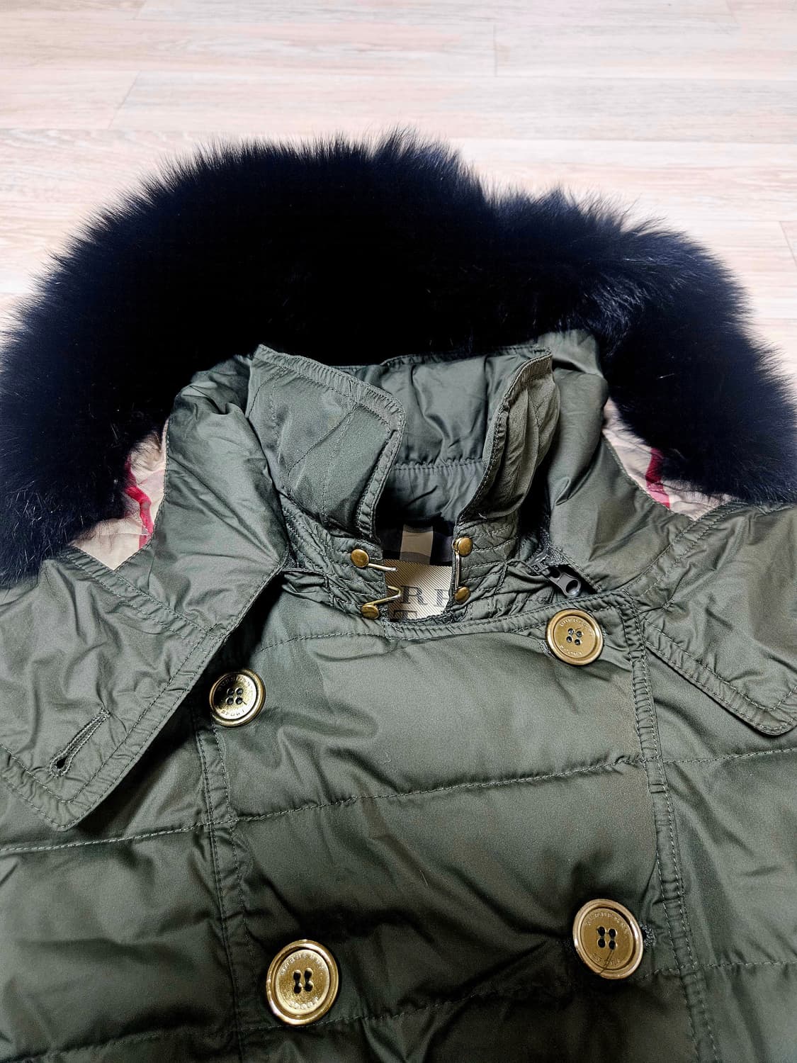 버버리 다운 패딩 코트  정품 S(55~작66) 정품  상품이미지4