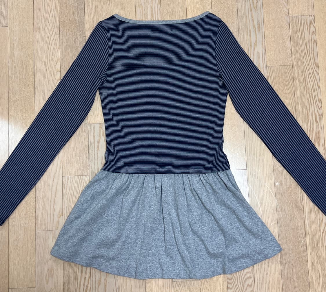 코이세이오 스트라이프 원피스 (Navy) 상품이미지2