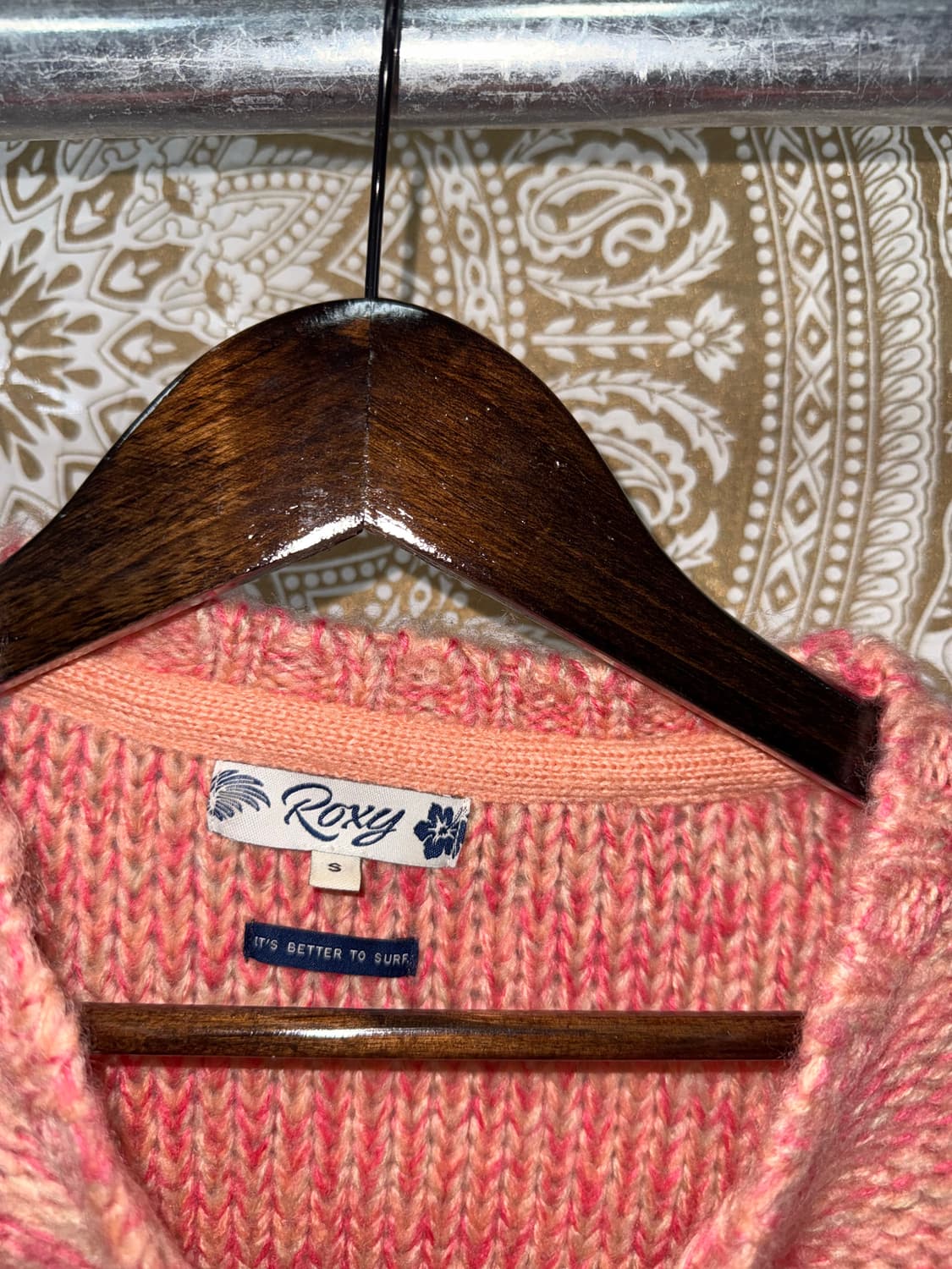 Roxy 빈티지 여성 멀티컬러 라운드 니트  상품이미지6