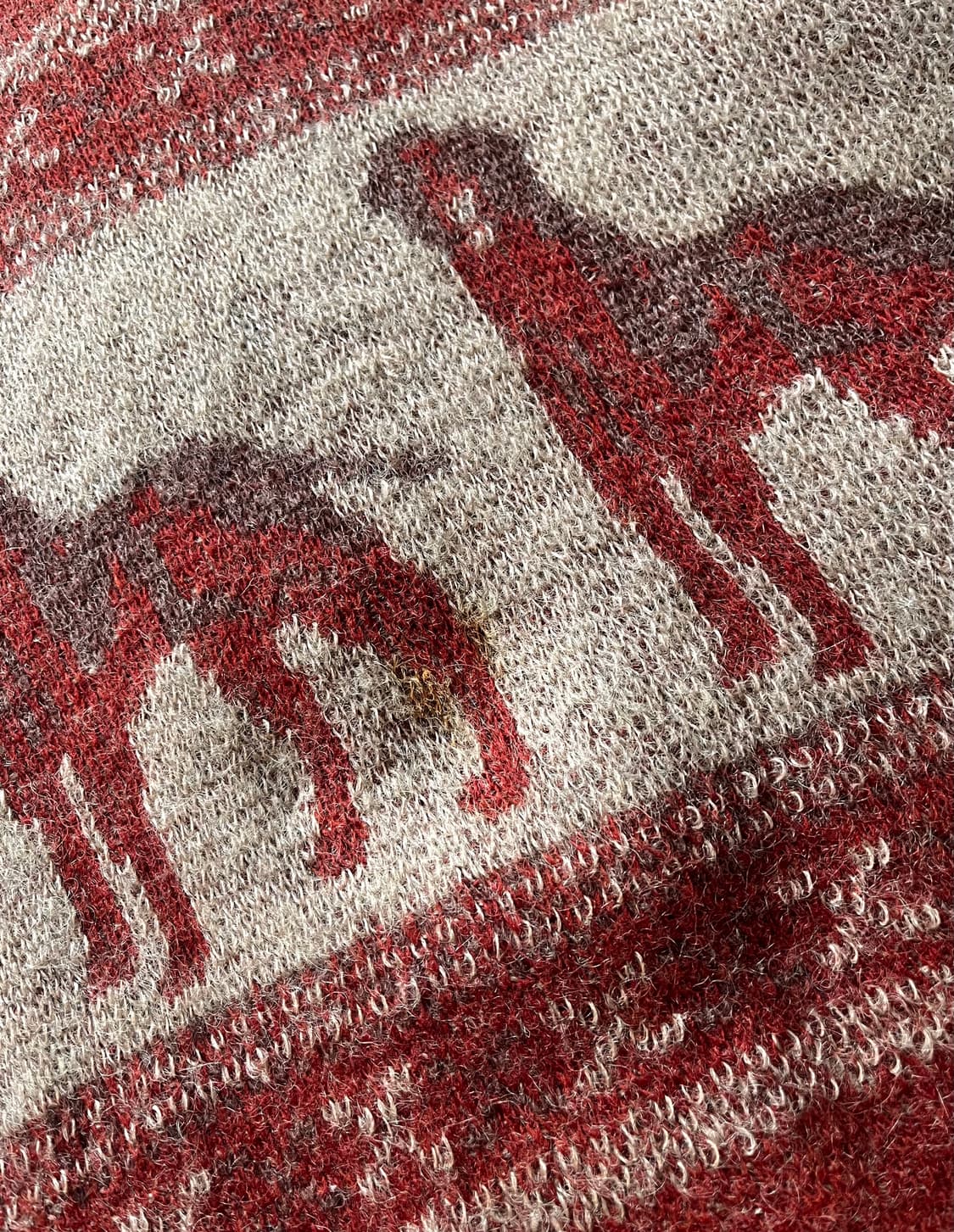 90-00s Green Feather Wool Knit Sweather 상품이미지7