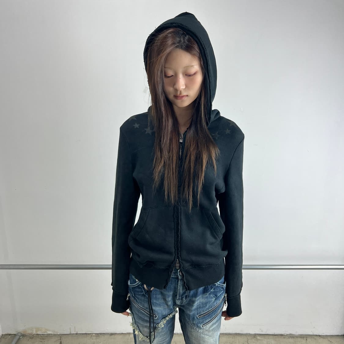 WJK X M THANK YOU FRIEDNS 스타 져지 후드 집업 상품이미지6