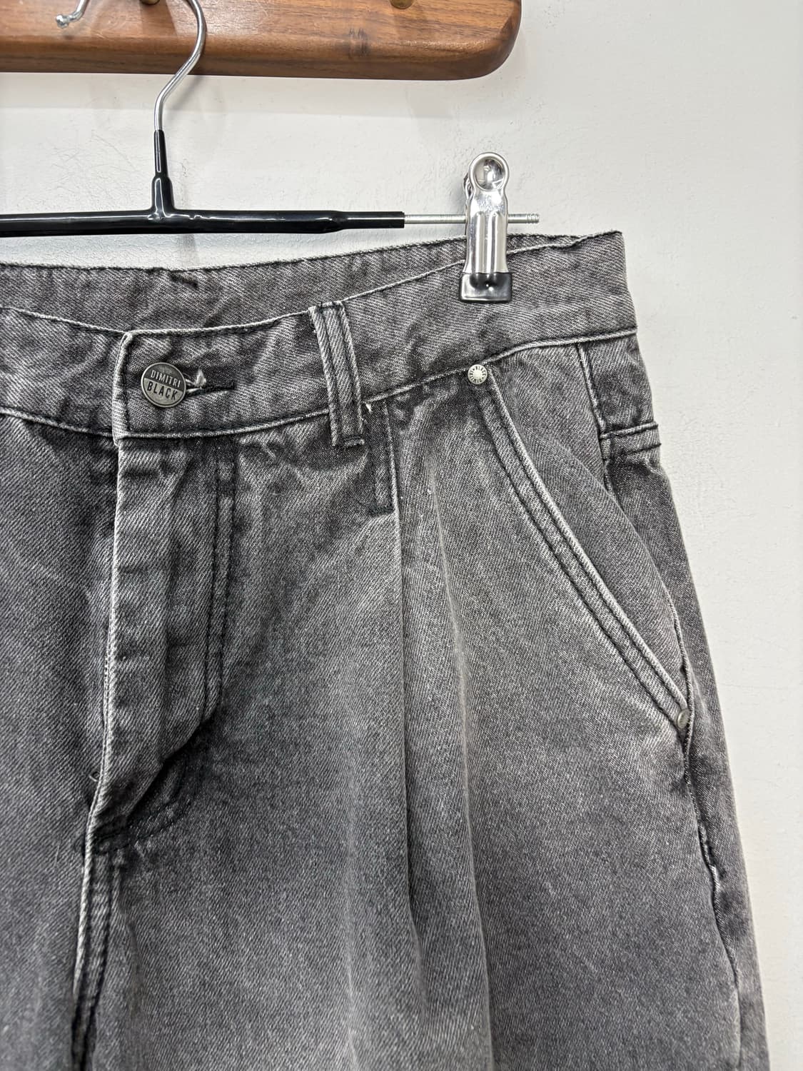 디미트리블랙 워싱 와이드 데님 팬츠 A3468 상품이미지3