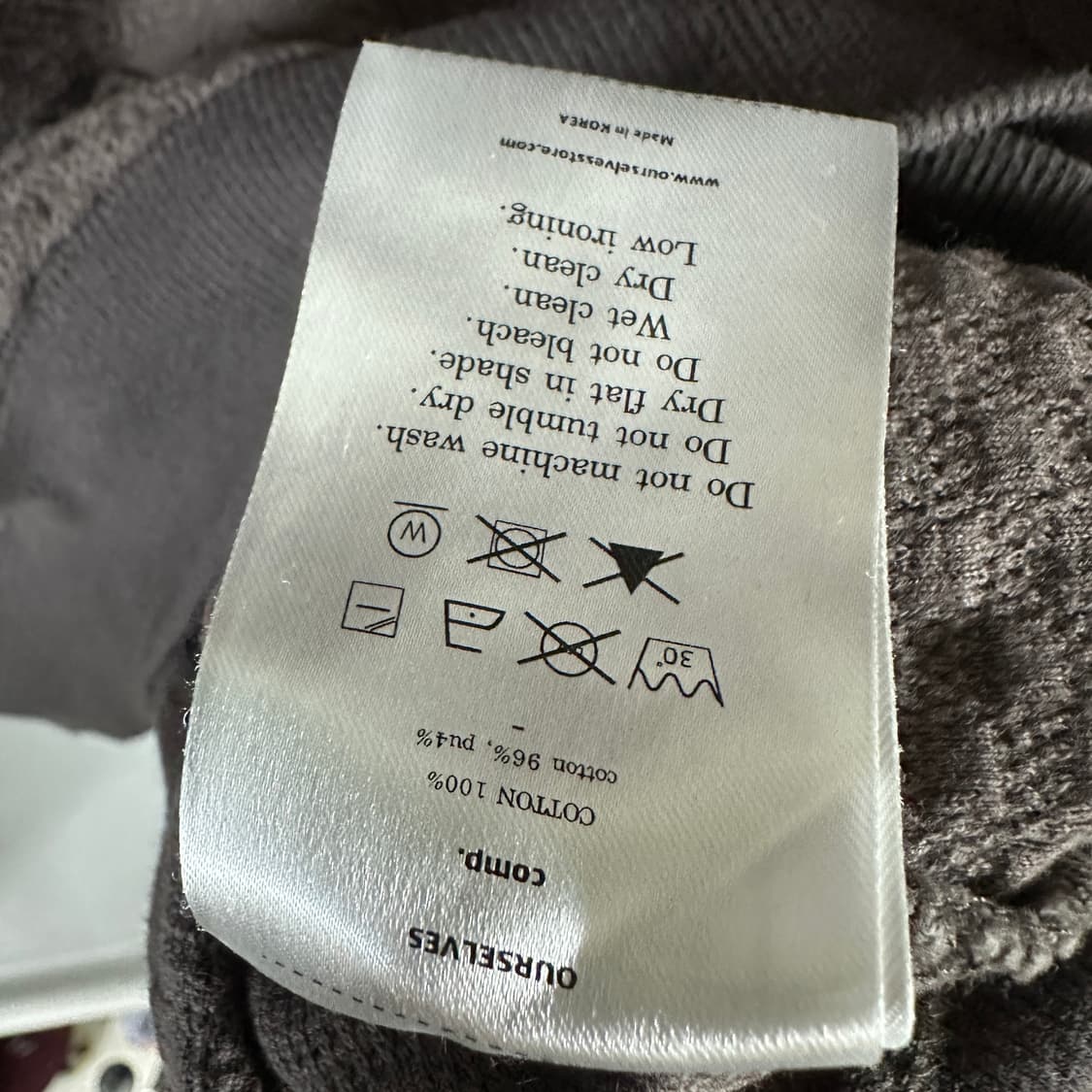 아워셀브스 22FW 코튼 위브 크루넥 니트 브라운 상품이미지4