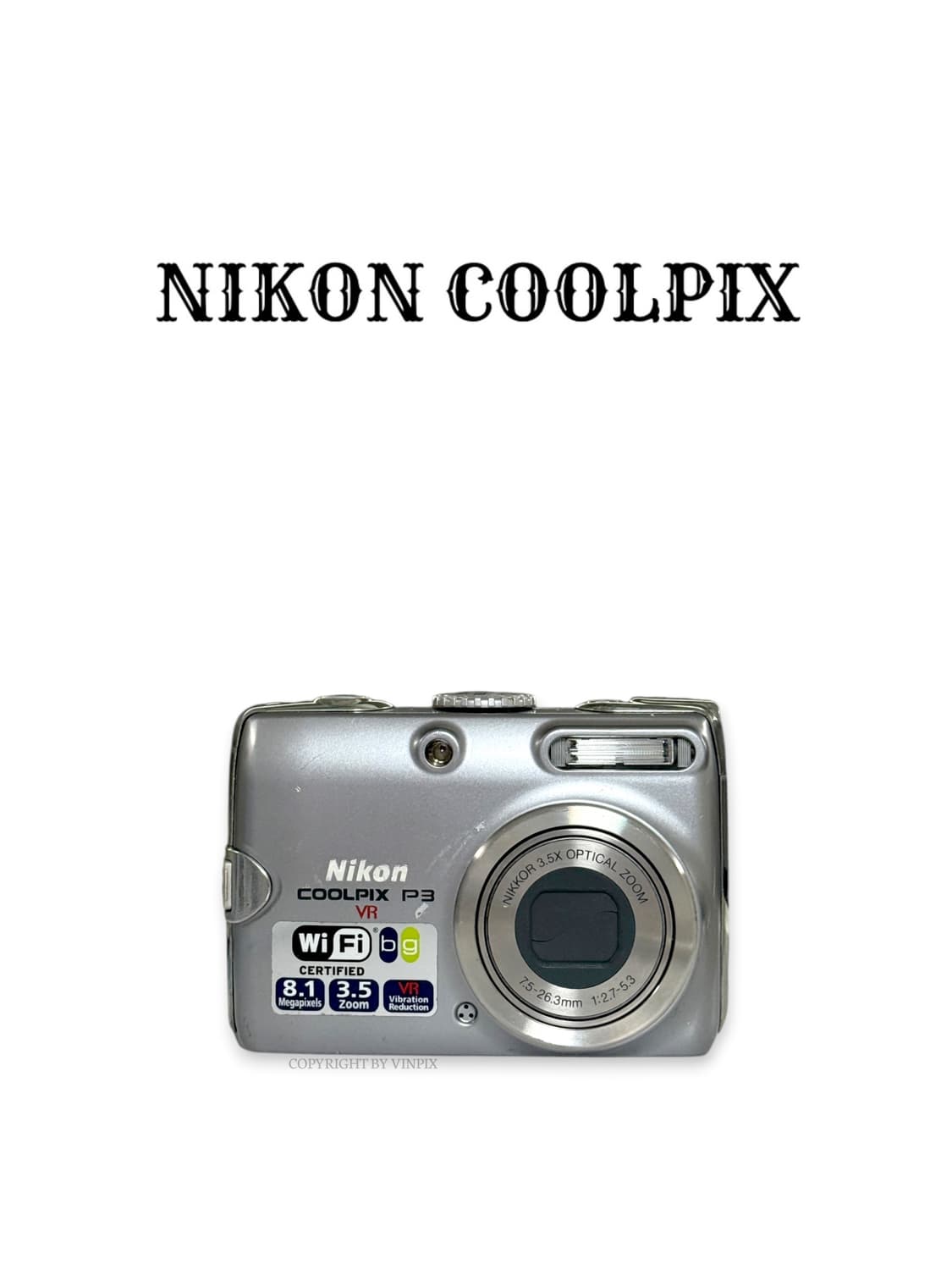 니콘 쿨픽스 P3(coolpix p3) 빈티지 디지털 카메라 디카 상품이미지1