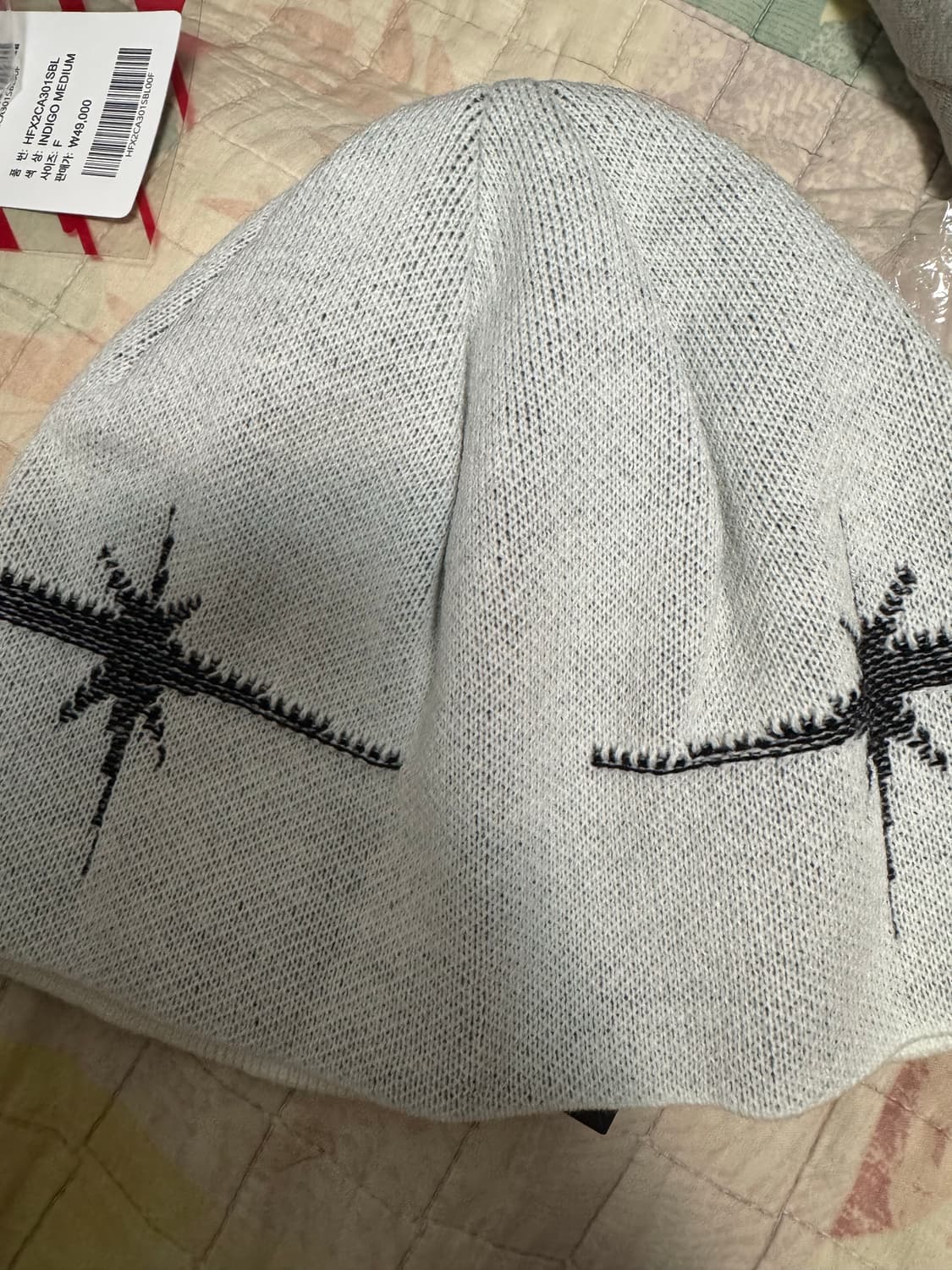 틸던 플래시 자카드 비니 아이보리 상품이미지3