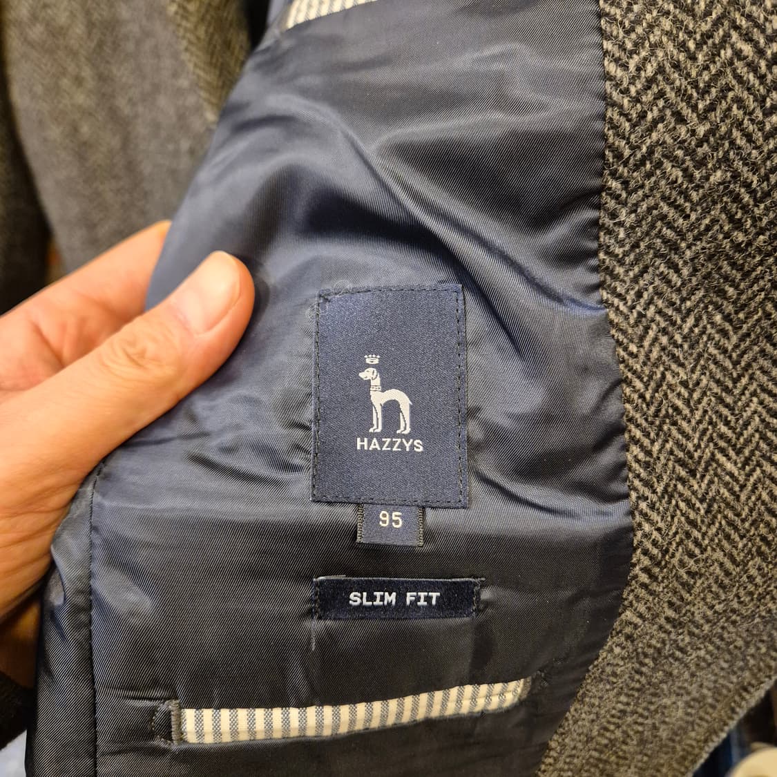 95 헤지스 헤링본 울 블레이져  상품이미지4