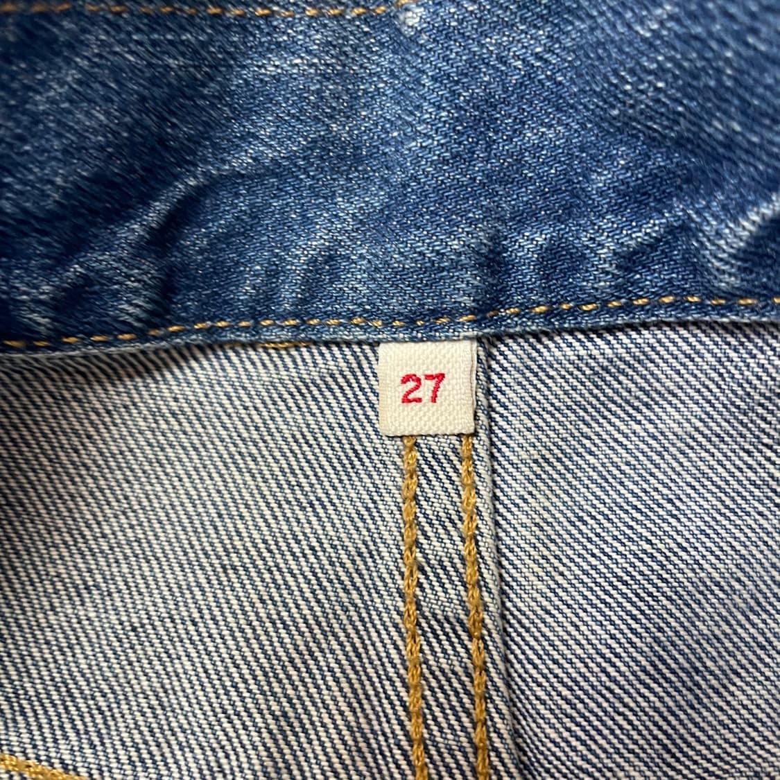 (27) 리바이스 오렌지탭 중청 지퍼포인트 데님 미디 스커트 상품이미지5