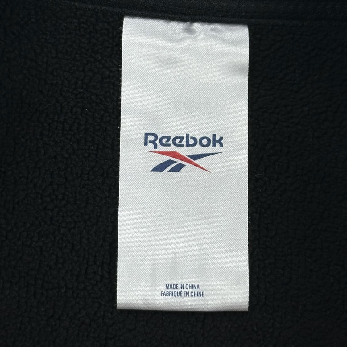 리복 클래식 블랙 패턴 반집업 후리스 (M) 상품이미지6