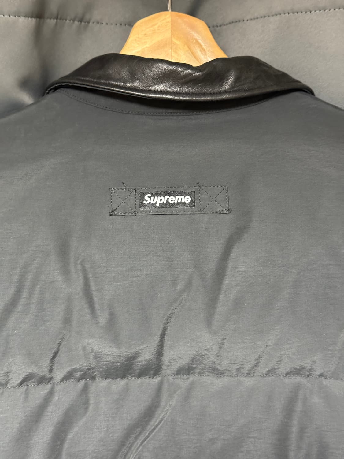 슈프림 레더 카라 푸퍼 자켓 M 상품이미지4