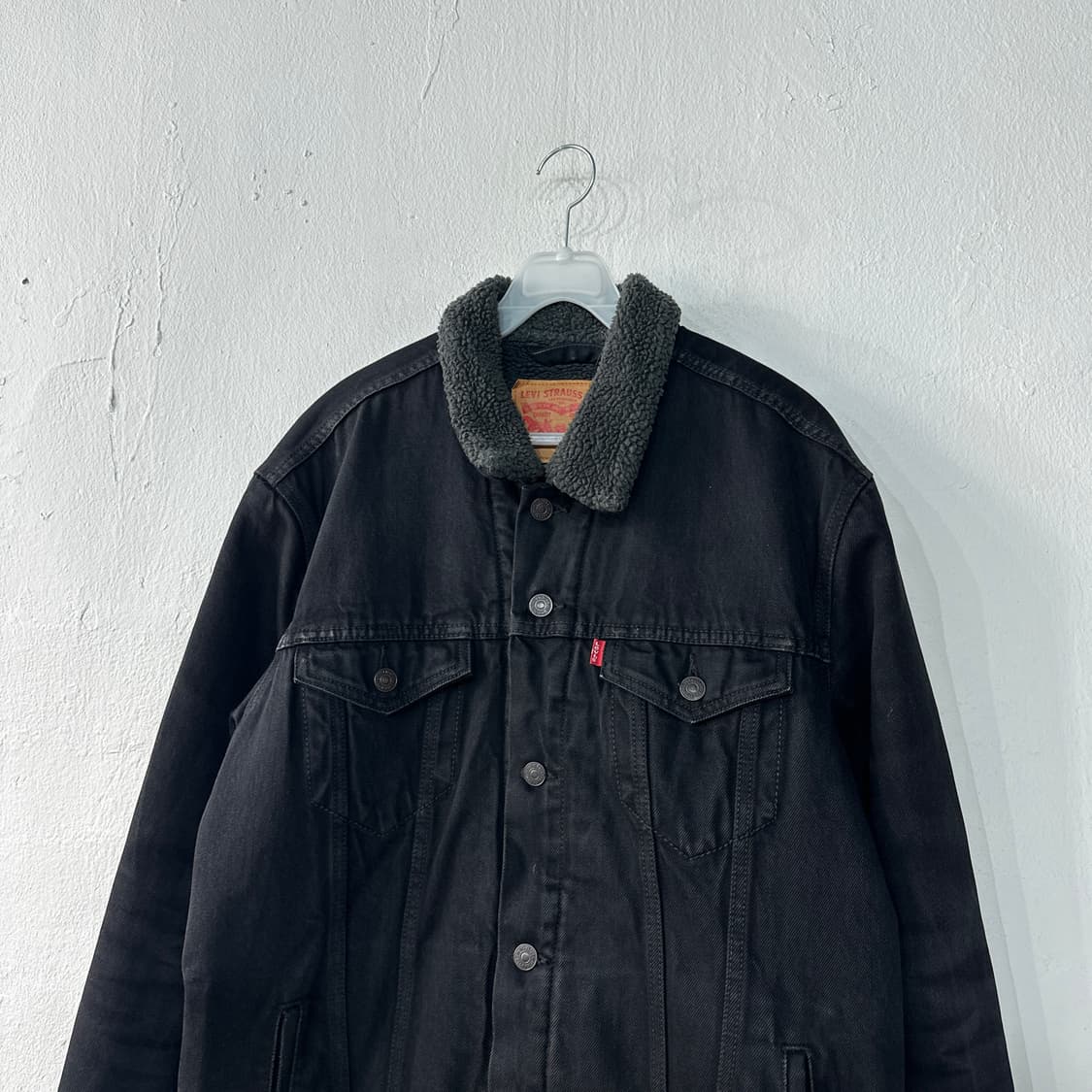 리바이스 양털 데님 흑청자켓 L 상품이미지2