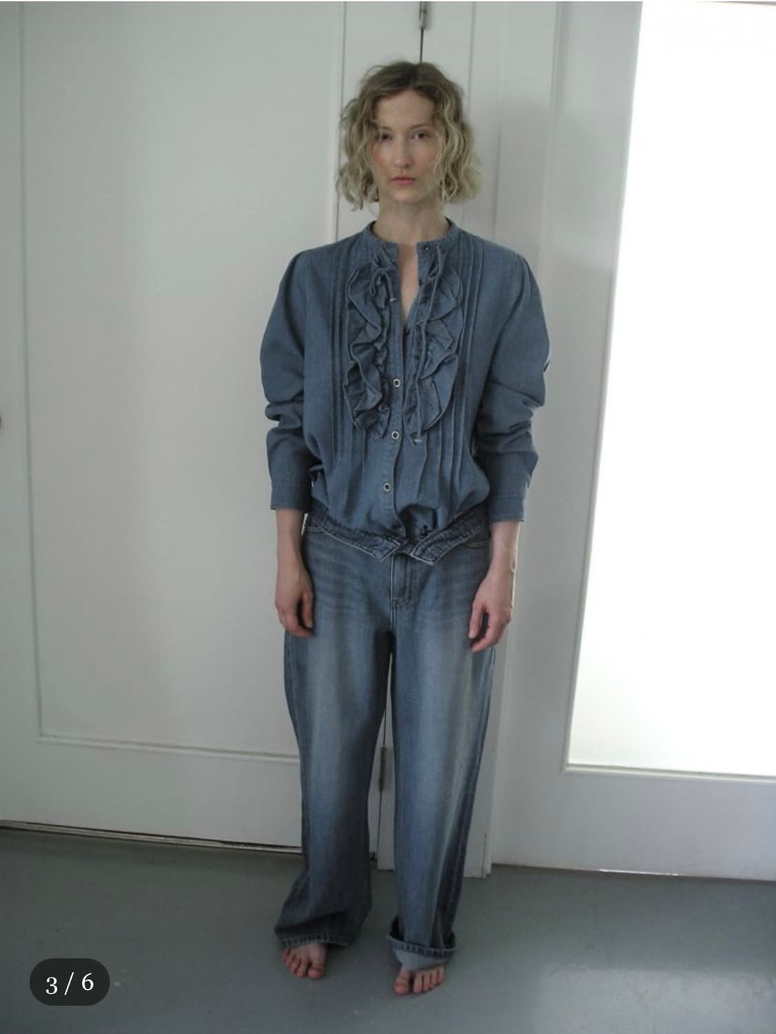 eonts country denim frill blouse (에옹쓰) 상품이미지1