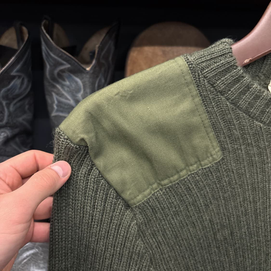 코만도 밀리터리 퓨어울 니트 스웨터 잉글랜드 생산 N313 상품이미지5