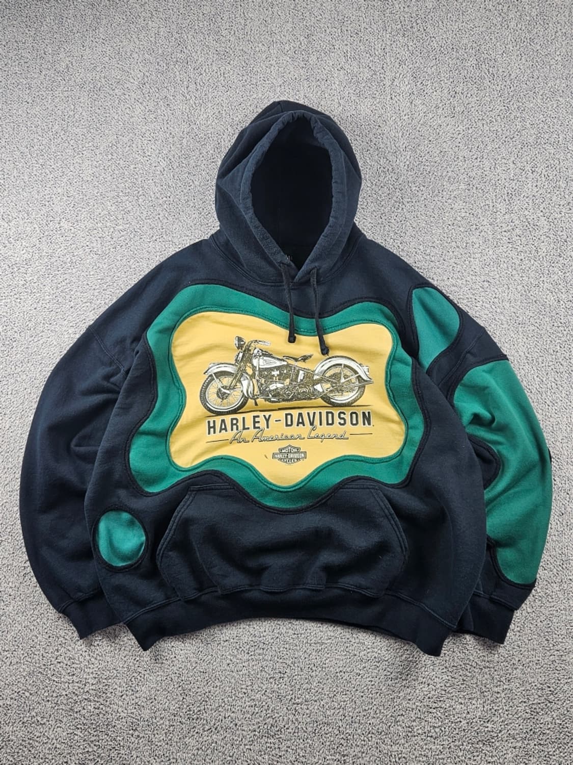 할리데이비슨 아플리케 커스텀 스웻 후드 티셔츠 (2XL추정) / 9322 상품이미지1