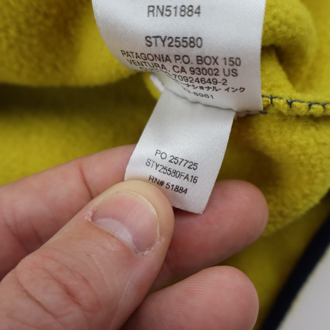 16FW 파타고니아 신칠라 스냅-T 블루/옐로우 상품이미지6