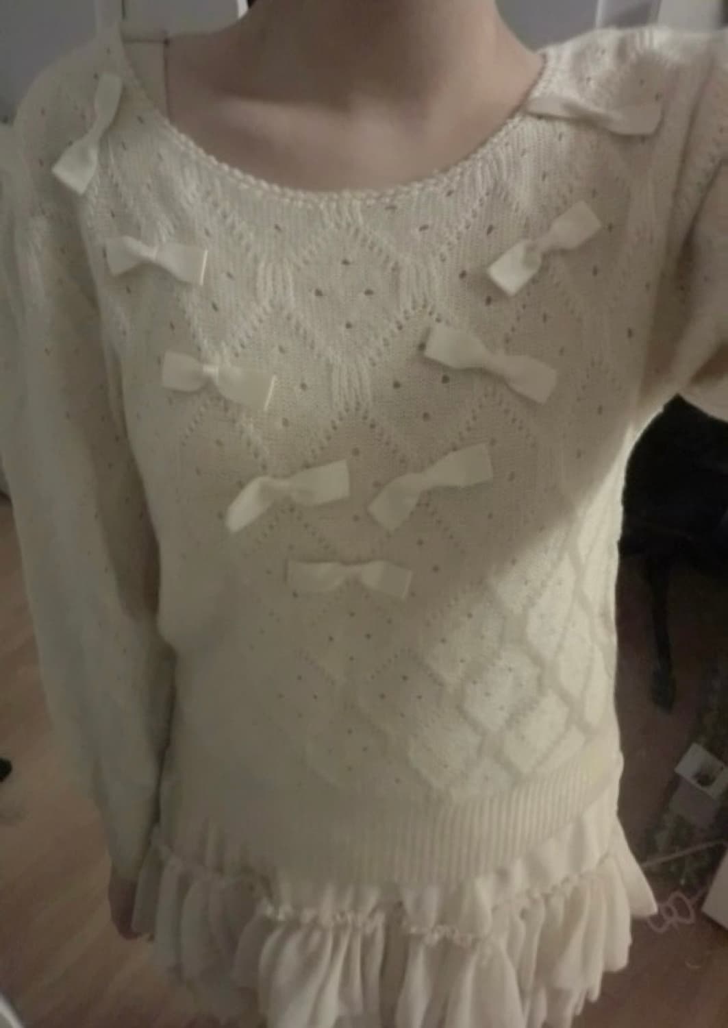 리본 갸루 니트 상품이미지1