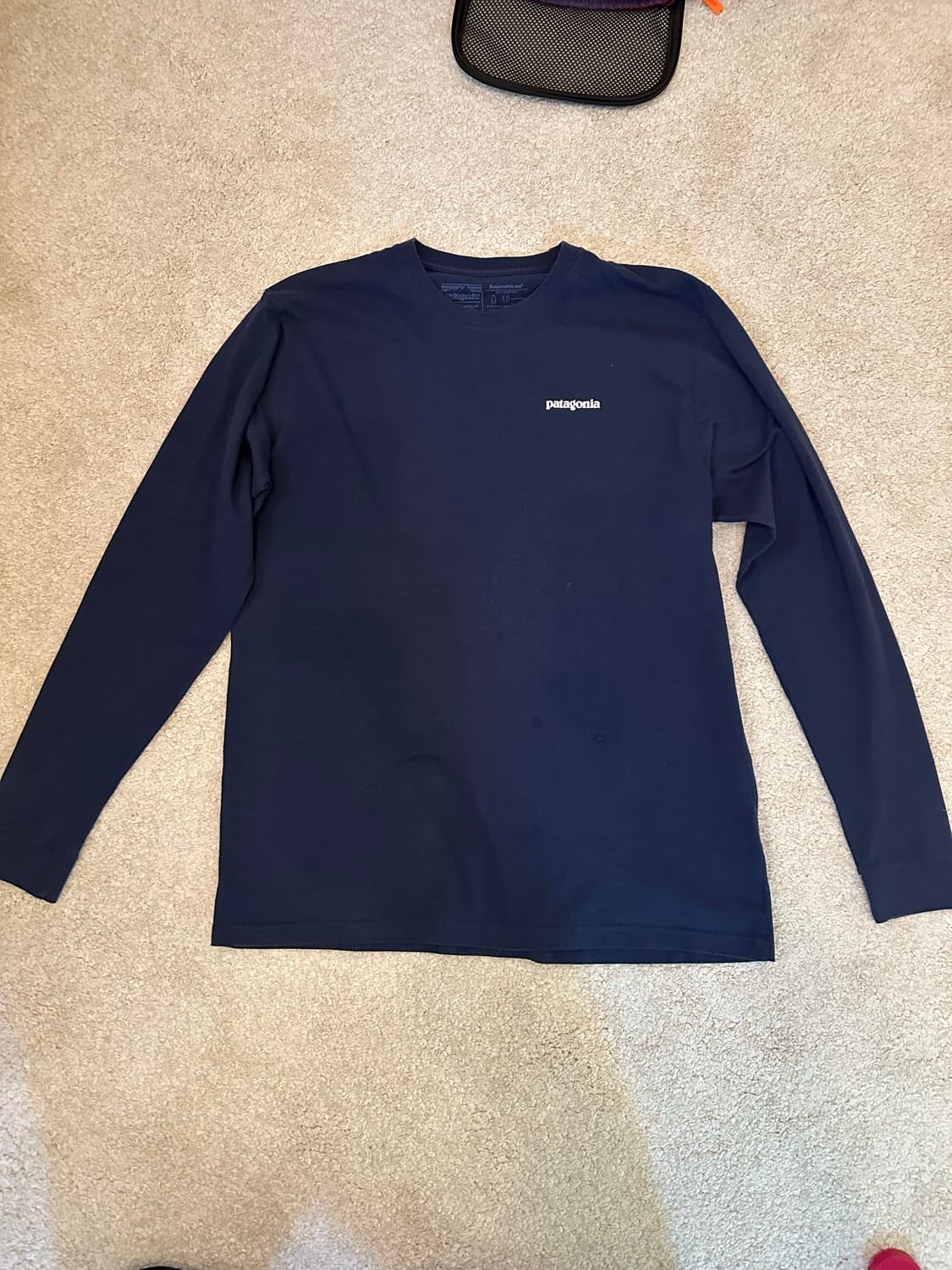 파타고니아 P-6 로고 리스폰시빌리티 롱슬리브 네이비 상품이미지2