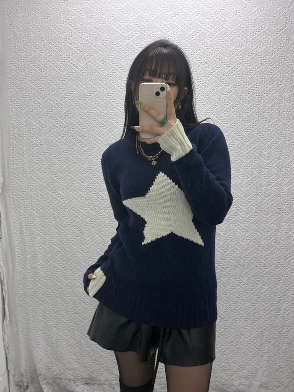 빔스 올드스쿨 레트로 캐주얼 펑크 뜨개 니트 90 C09008 상품이미지2