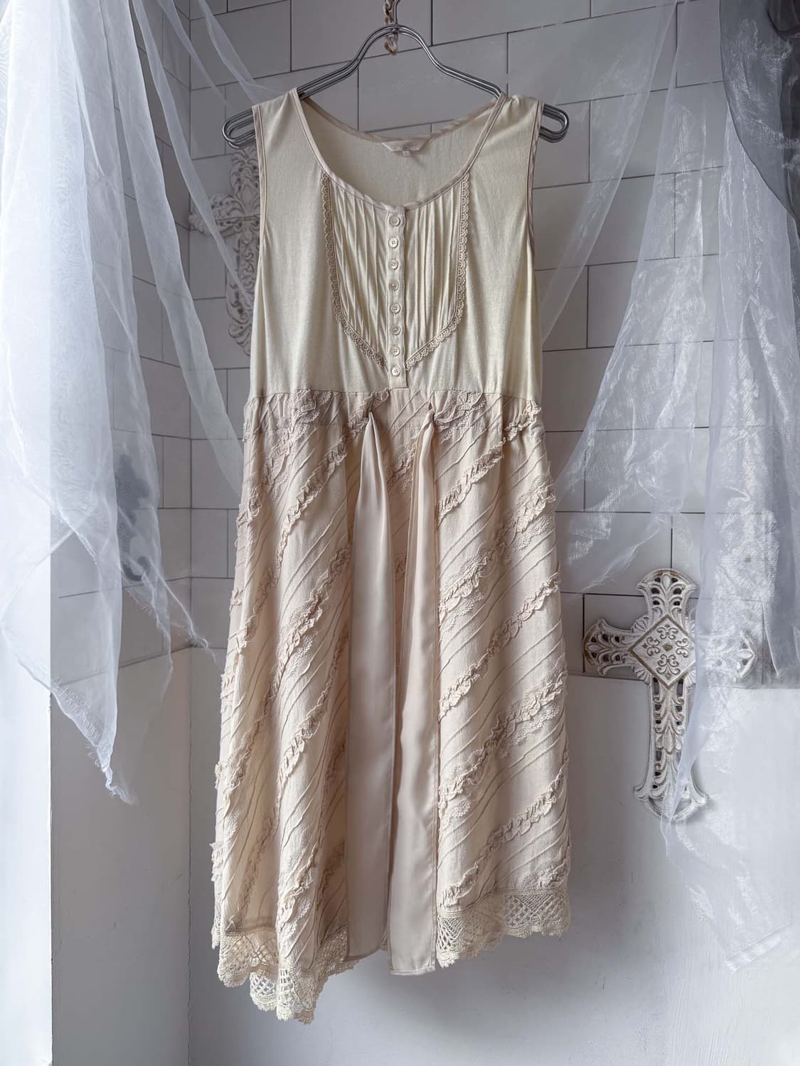 Cotton Lace Button Dress 0316 상품이미지1