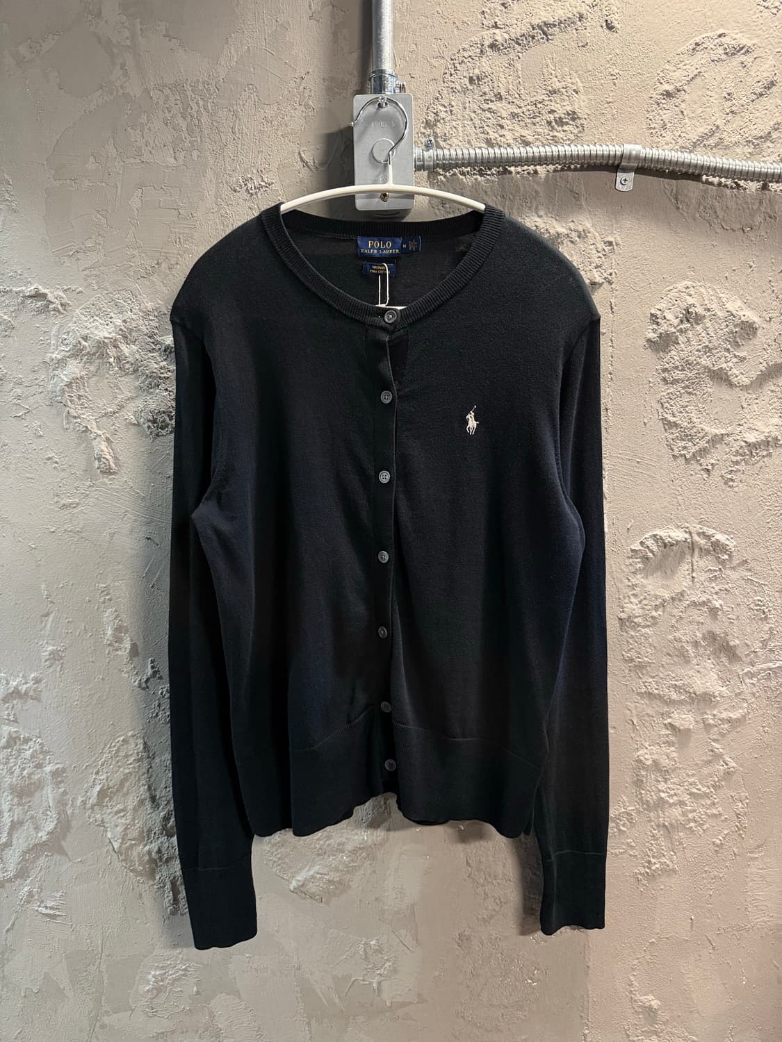 폴로 랄프로렌 블랙 피마코튼 니트 가디건 M 상품이미지1