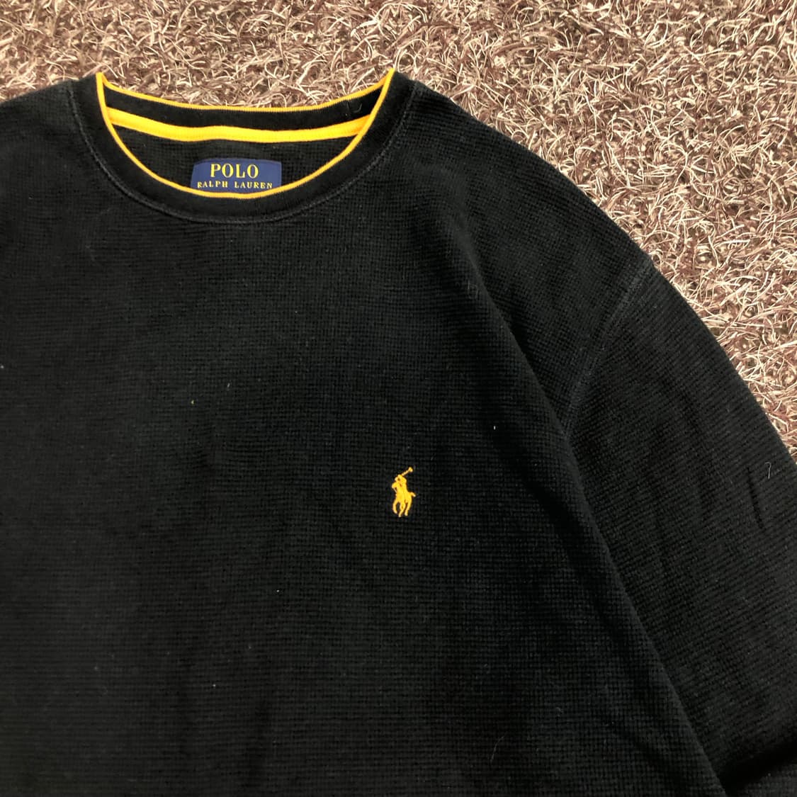 폴로 랄프로렌 블랙 와플 긴팔티 상품이미지2