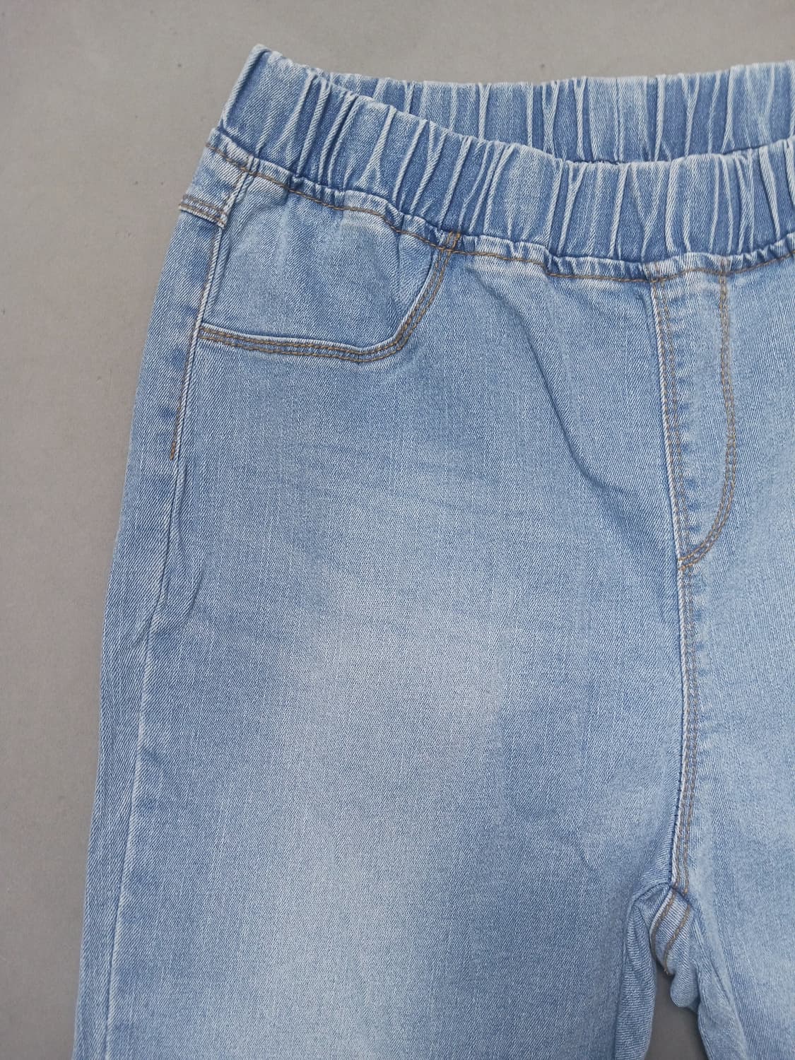 [34] 제이바이케이 연청 풀밴딩 스판 컷팅진 청바지 상품이미지2