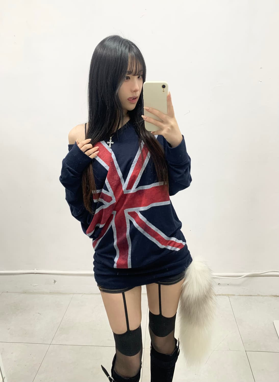 [GALYGE] 유니언잭 원숄더 롱슬리브 상품이미지4