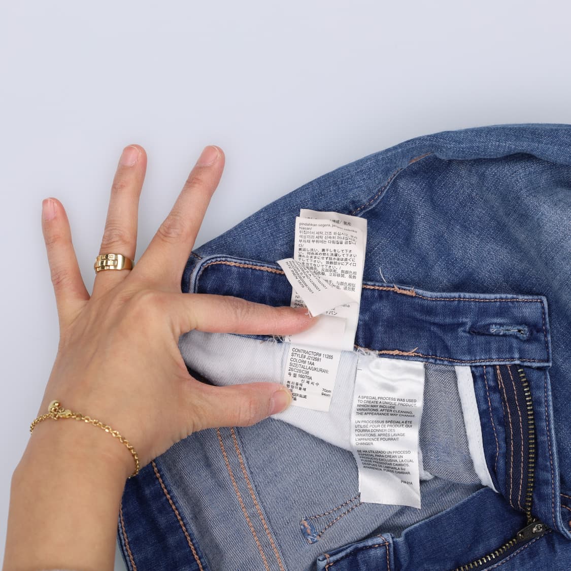 [W28 L30] 리바이스 여성 워싱 일자 데님팬츠 1229H2 상품이미지7