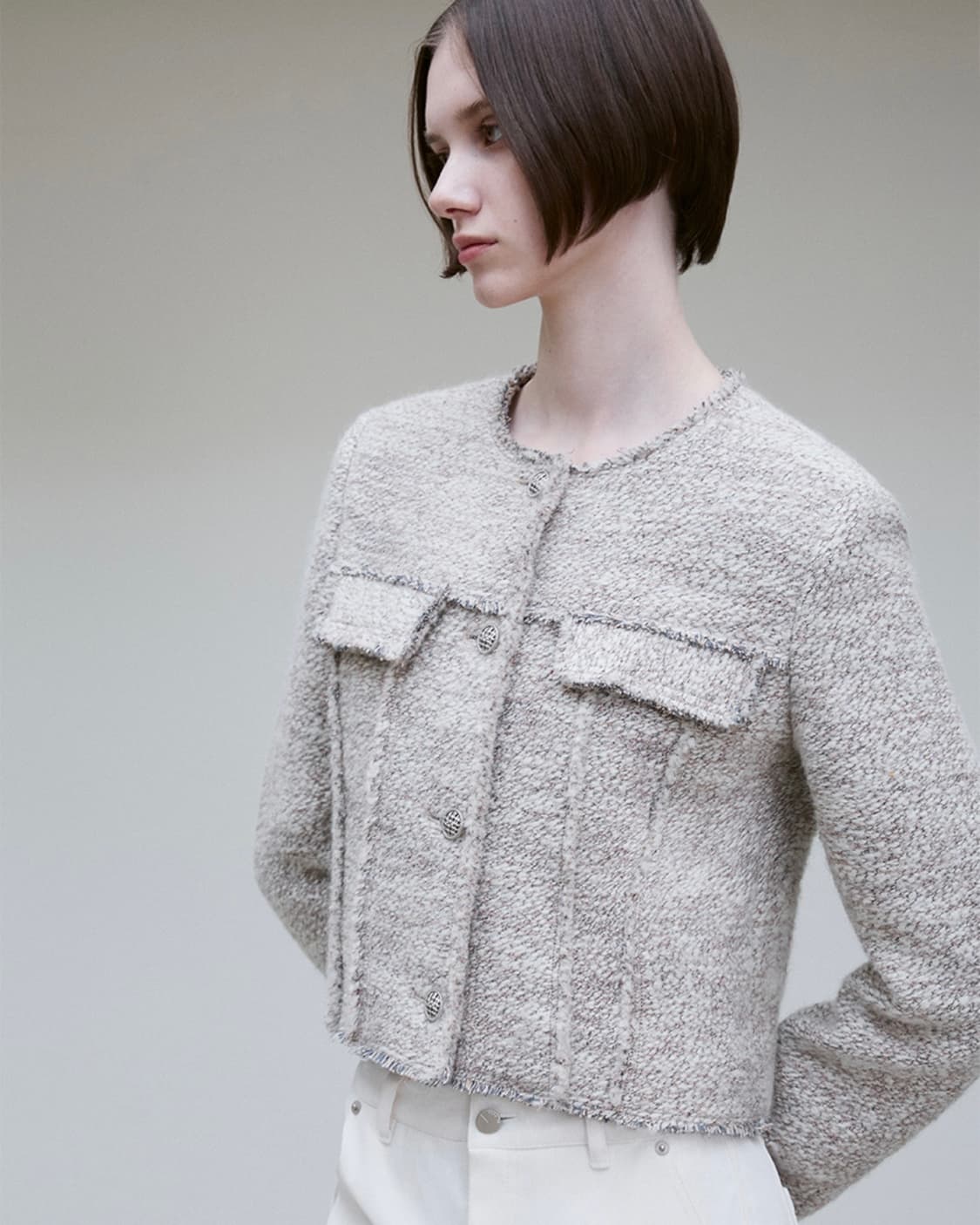 RE RHEE 리이 울블랜드 트위드자켓 상품이미지1