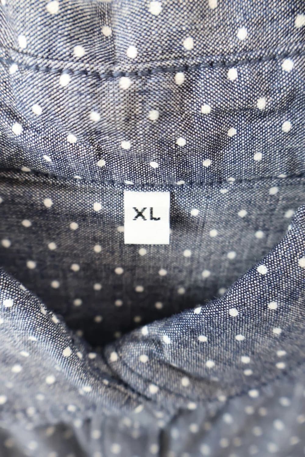 Navy Dot Pattern Casual Shirt 상품이미지5