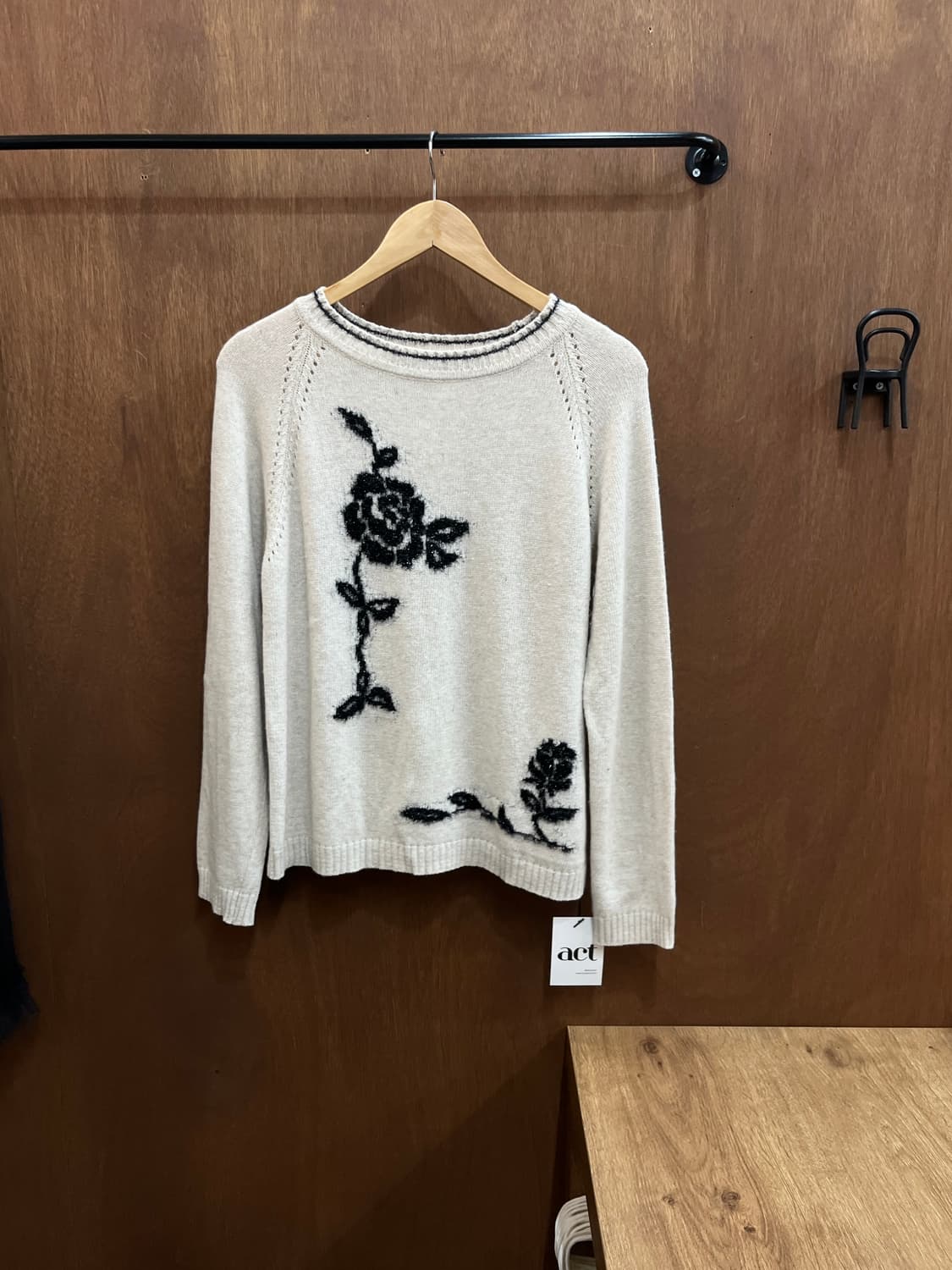 Mou 이탈리안 로즈 스웨터 오트밀 상품이미지2