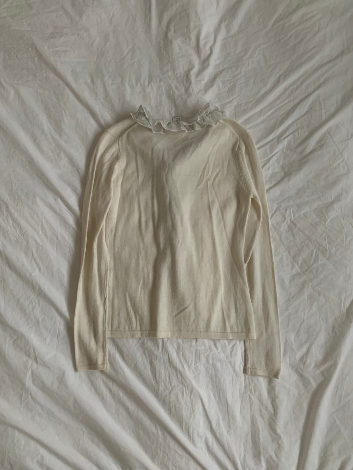 화이트 프릴 니트 상품이미지6