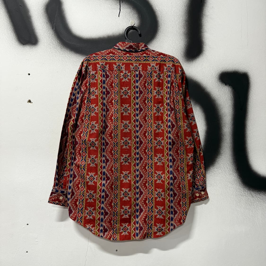 VTG 빈티지 에스닉 풀 패턴 원포켓 긴팔 셔츠 상품이미지2