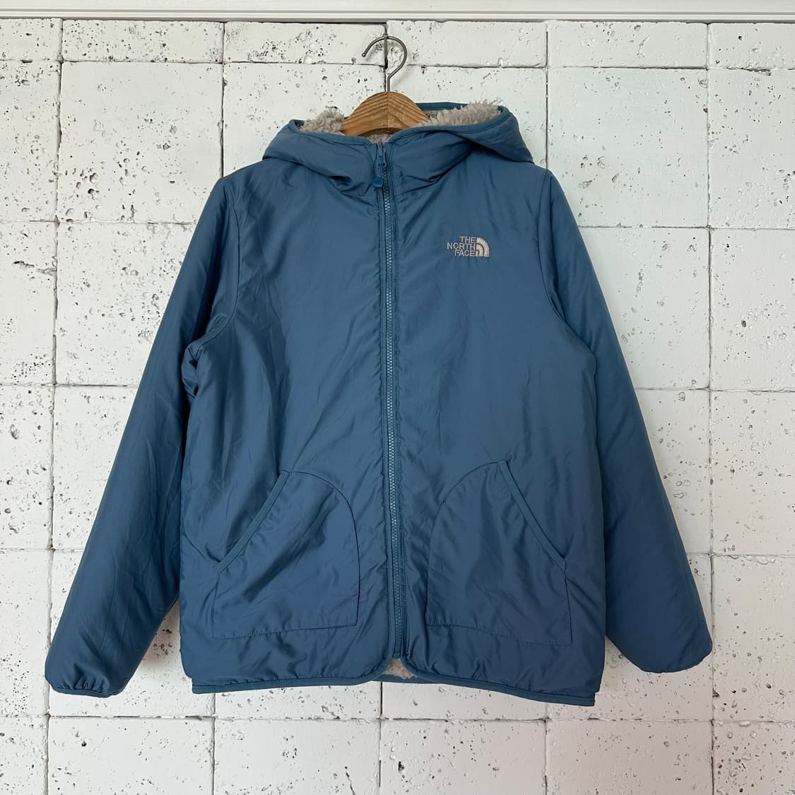 우먼M 노스페이스 양털 후리스 자켓 양면 상품이미지4